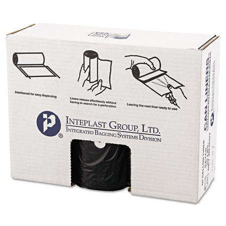 INTEPLAST GROUP 60 gal Trash Bags, 38 in x 58 in, Extra Heavy-Duty, 19 microns, Black, 150 PK VALH3860K22